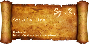 Szikula Kira névjegykártya